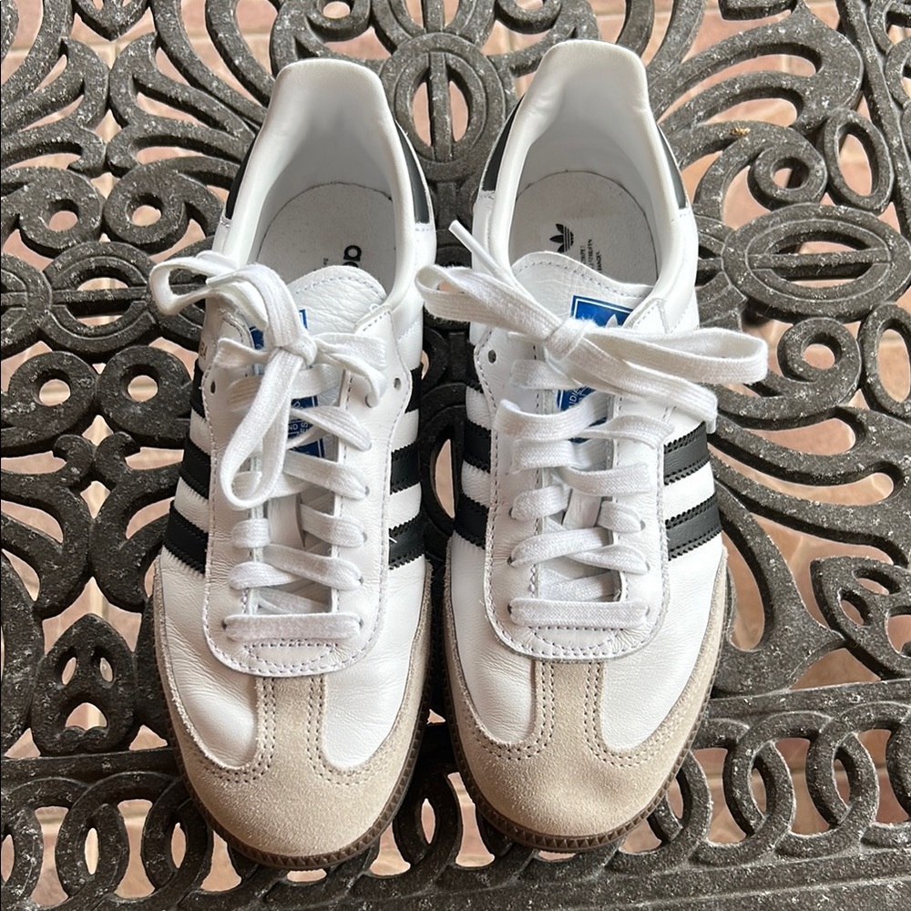Adidas Samba White and Black Sneakers